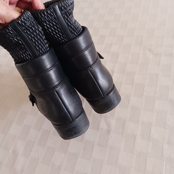 Stuart Weitzman Stitchwork Nappa Leather Quilted Combat Boots - Picture 9 of 16